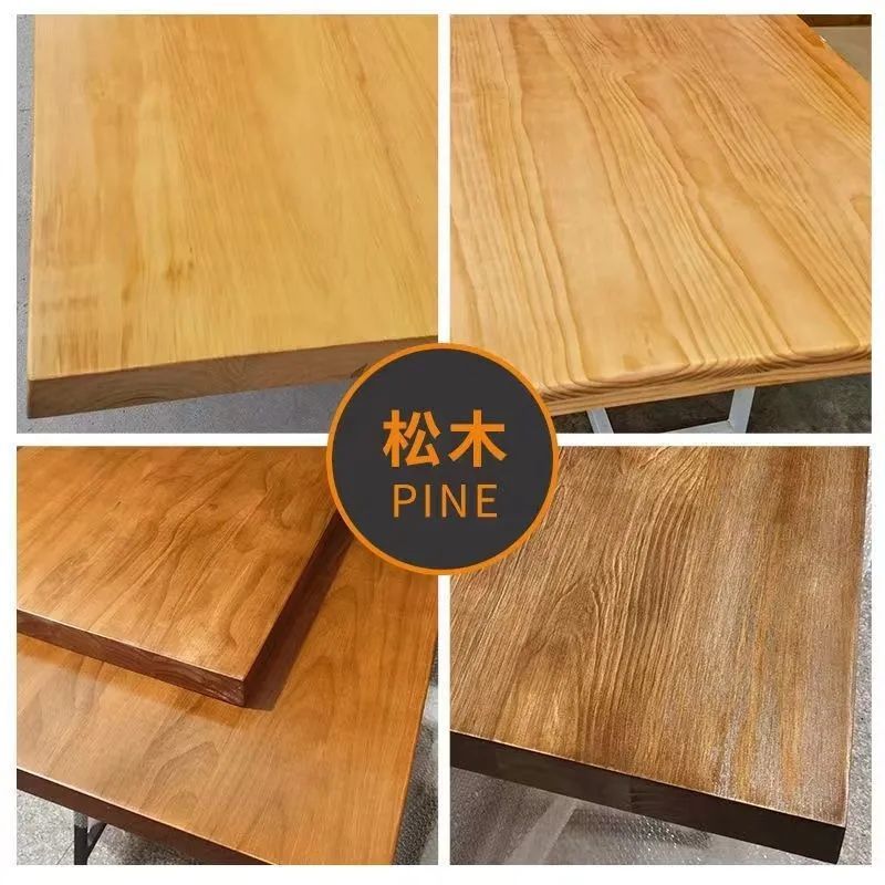 Pine Solid Wood Board Desktop Bar Table Dining Table Office Computer Table Bay Window Table Solid Wood Factory Cross-Border Wholesale