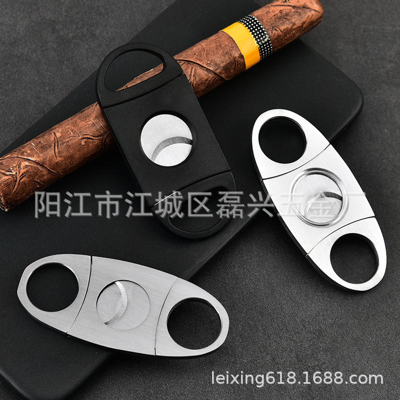 Ножницы для сигар с круглой головкой, острые двусторонние ножницы из нержавеющей стали