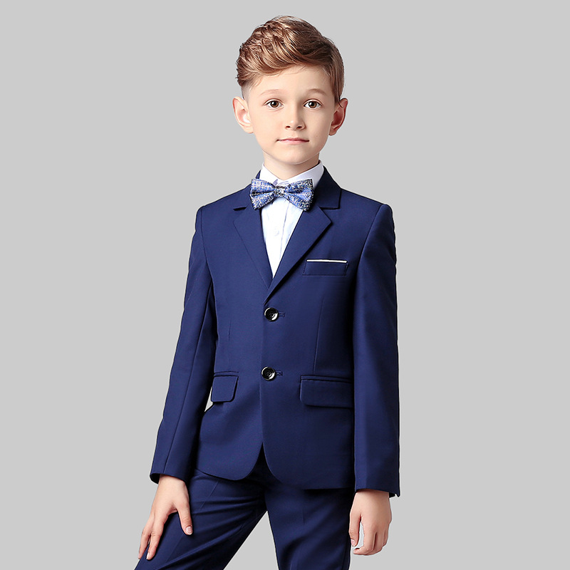 2025 Kidsren's Suit Suit Boy Small Host Dress Big Kidsren Piano Performance Suit Flower Girl Boy Suit