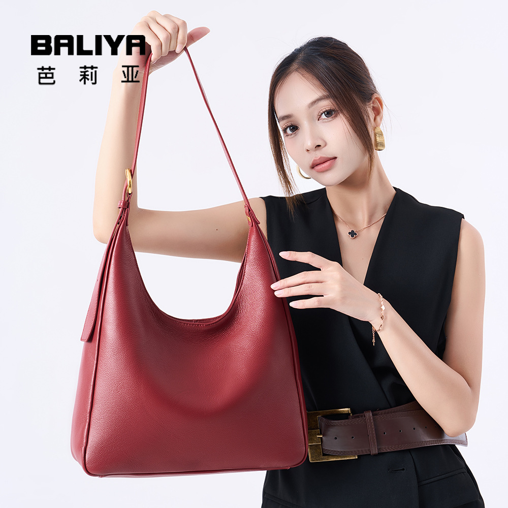 Нишевый дизайн высококачественная сумка для женщин большая емкость через плечо ретро мягкая кожаная сумка