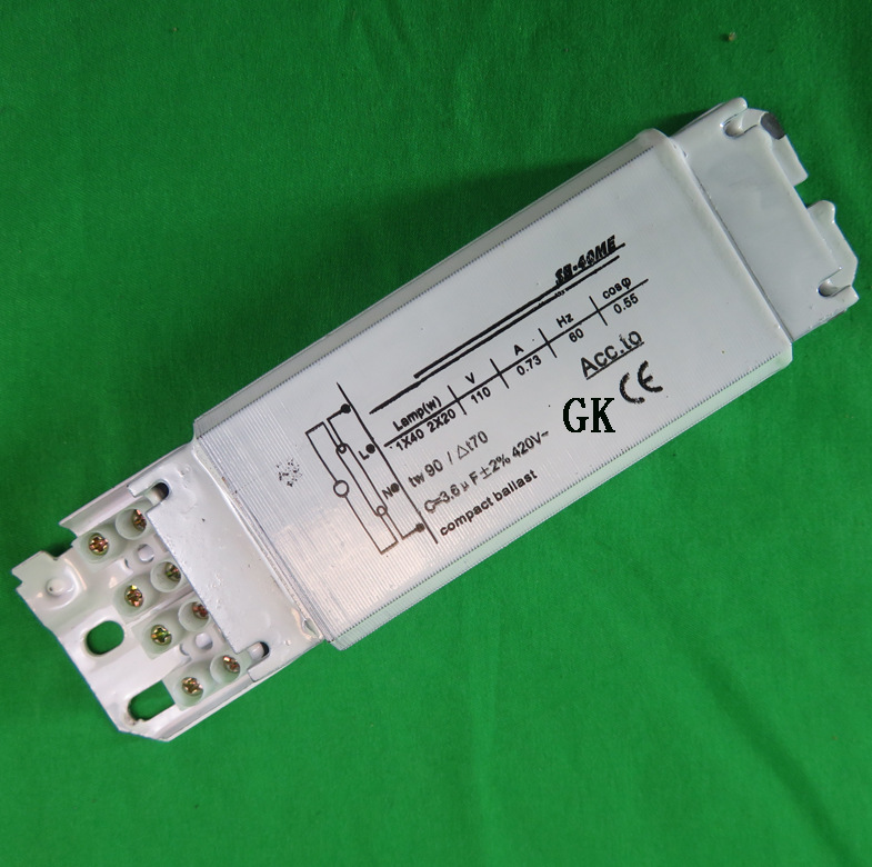 T8 fluorescent lamp inductive ballast 110V/220V ultra static fluorescent lamp inductive ballast 20/40/58W W