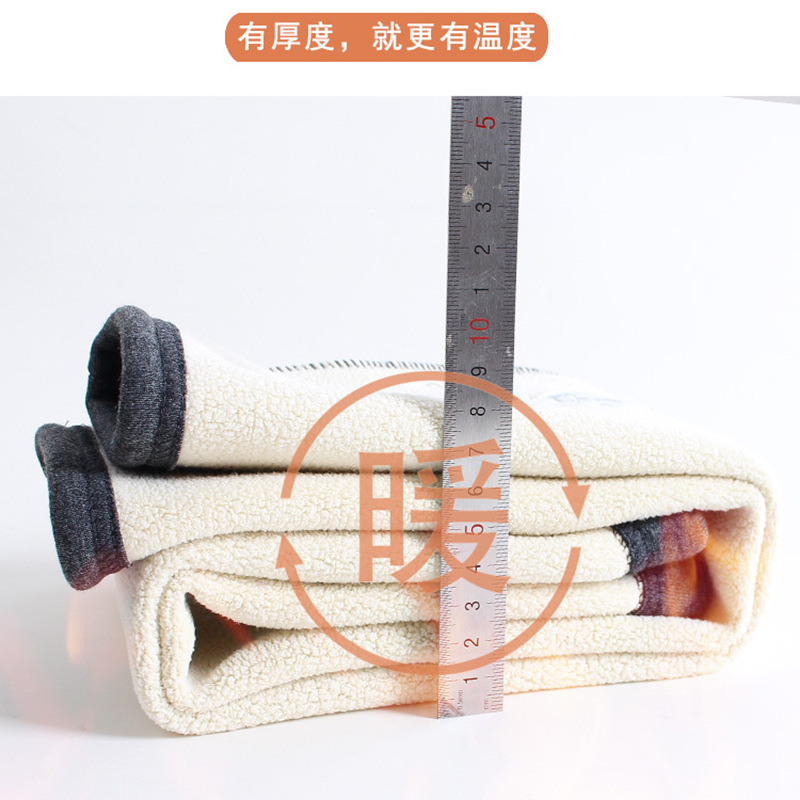 Winter Girls' Fleece-Lined Thick Leggings Pure Cotton Children's Autumn and Winter Pants Cartoon Rabbit Embroidery Baby Long Pants