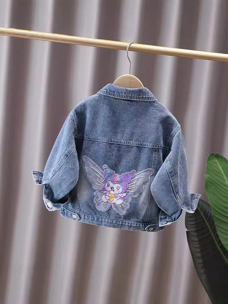 Girl's Little Rabbit Denim Coat Autumn 2025 New Fashionable Children's Baby Autumn Loosen Coat