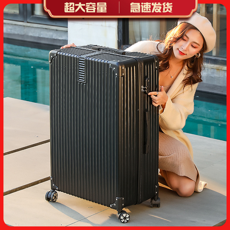 Oversized Retro Luggage Case Female 34 Inch Student Universal Wheel Trolley Case 24 Male Password Box Extra Large Luggage Case 60 Inch
