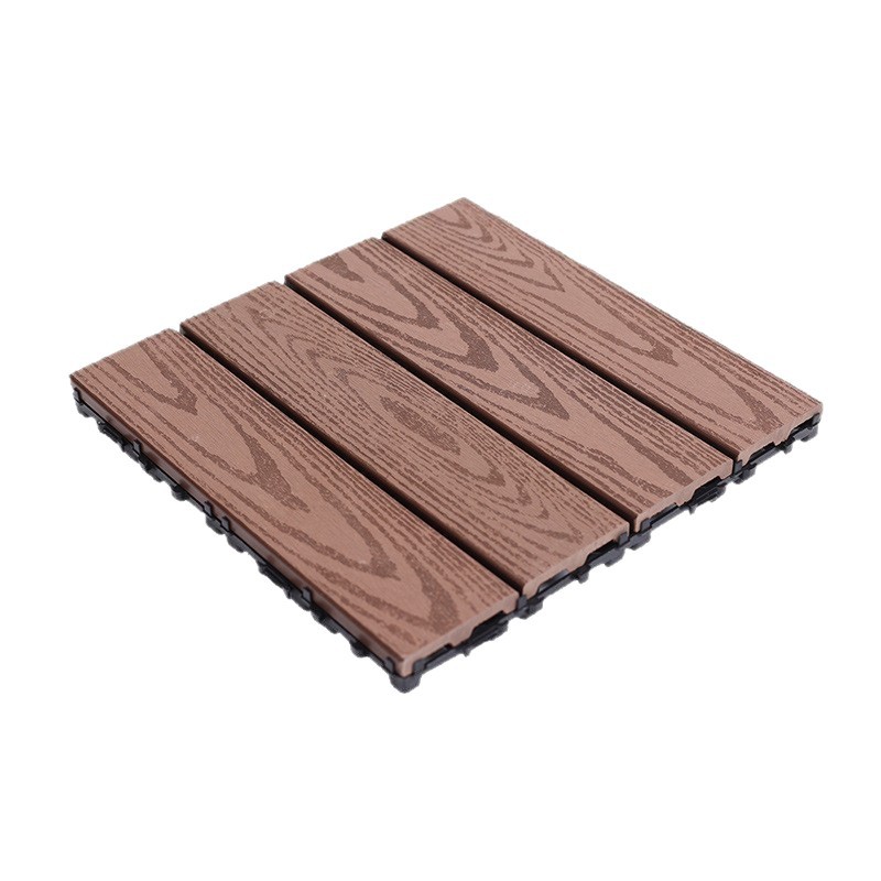 Wood-Plastic Flooring Self-Laying Manufacturer Wholesale Anti-Corrosion Outdoor Garden Splicing Waterproof Balcony Outdoor Balcony Wood-Plastic Flooring