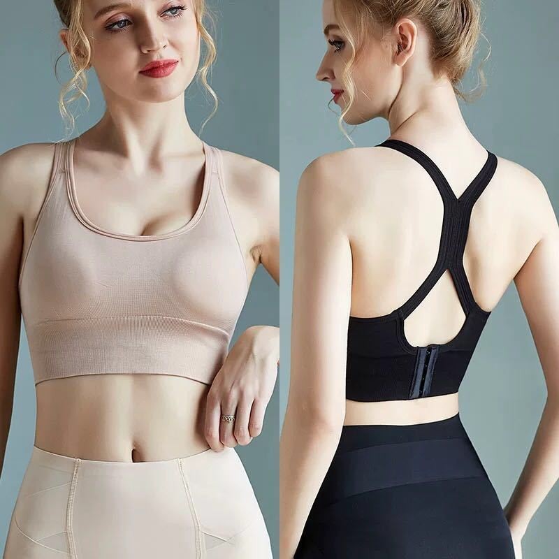 Cross-Border Large Size Shock-Proof Sports Bra Push-Up Tube Top Wide Shoulder Straps I-Shaped Vest Beautiful Back Underwear Bra