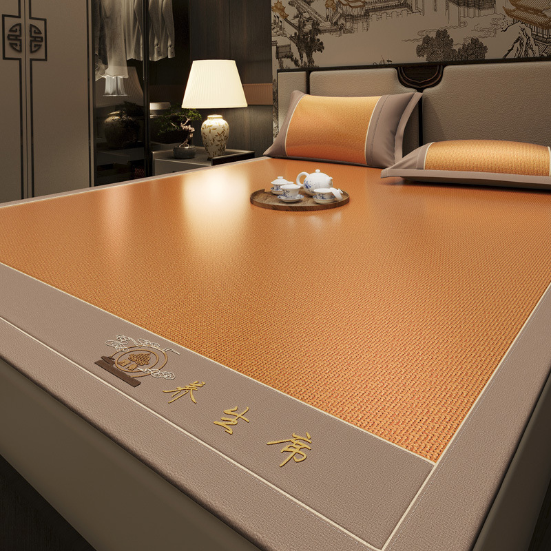 Latex Mat Summer 2024 New Rattan Mat Ice Silk Mat Summer Bed Sheet Style Straw Mat Bamboo Mat Baby Can Be New