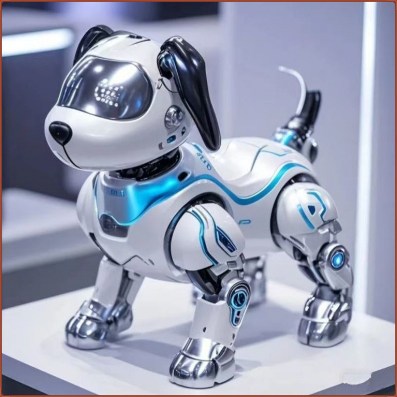 Популярный электрический игрушечный робот-собака с эффектами света и звука для детей симуляция веревки для мальчиков и девочек