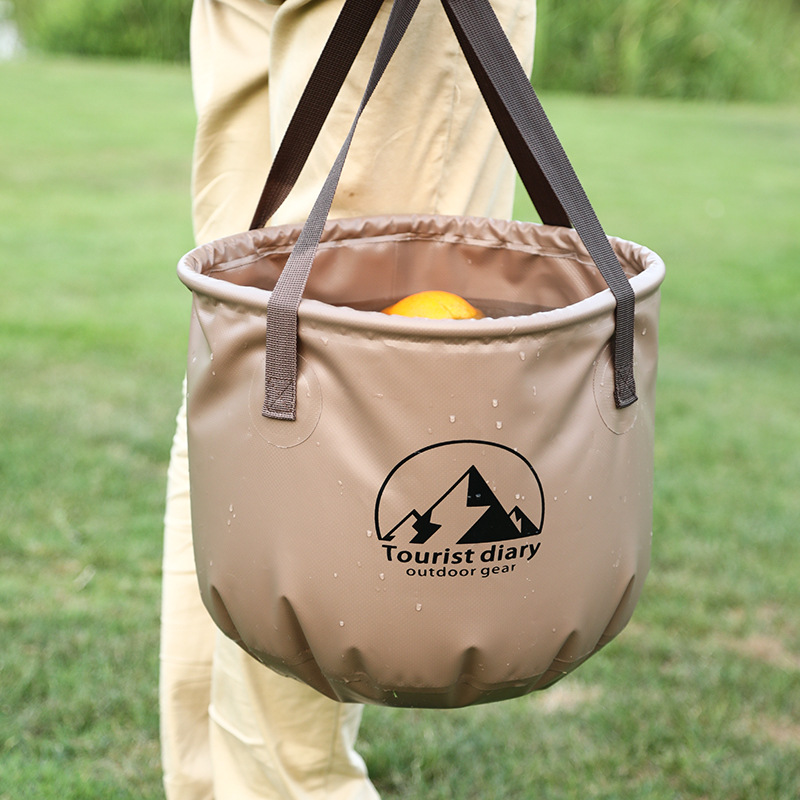 Portable Bucket Outdoor Vegetable Washing Car Washing Fishing Bucket Car Storage Bucket Portable Folding Laundry Basin Multi-function Washbasin