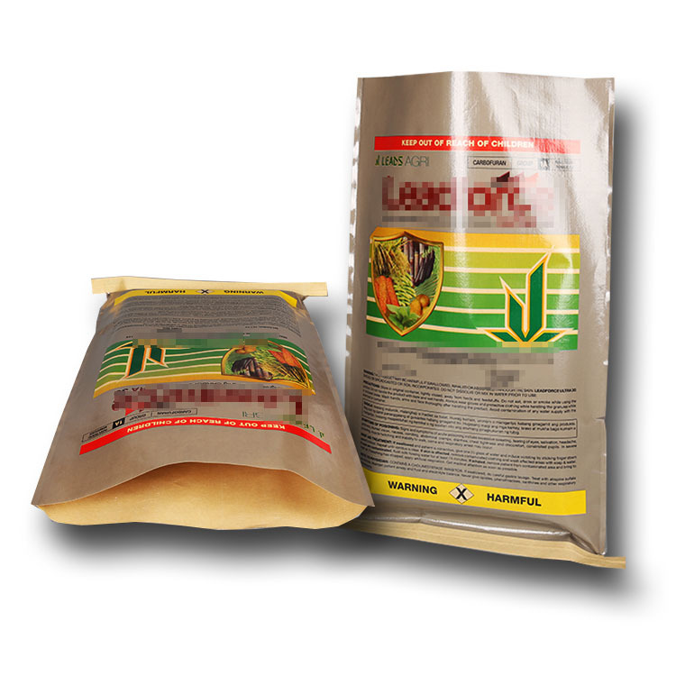 Paper Plastic Composite Packaging Bag Kraft Paper Woven Bag Agricultural Packaging Chemical Fertilizer Feed Bag