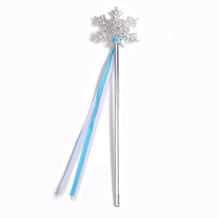 Colorful Ribbon Snowflake Wand Fairy Wand Queen Magic Wand Children's Jewelry Dress up Accessories