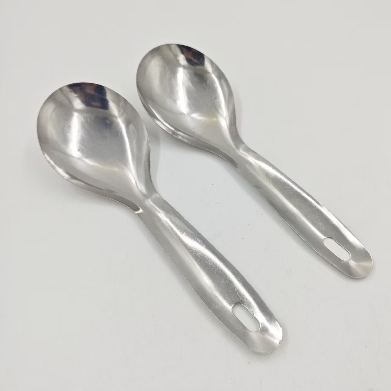 Утолщенная стальная ложка для риса, большая ложка для риса