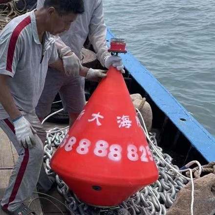 Promotional Marine Warning Floating Cone Channel Marking Warning Line Buoy Plastic Navigation Buoy Channel Optional with Warning Light