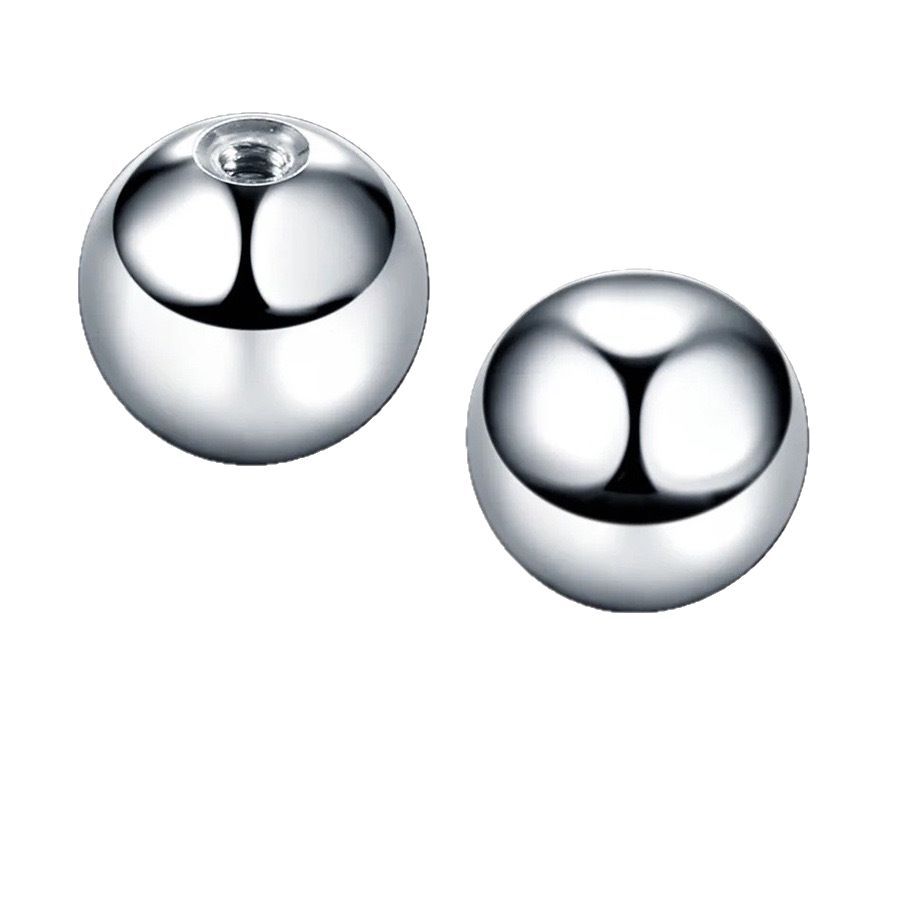 Stainless Steel Internally Threaded Steel Ball, Standard Stainless Steel Piercing Accessories, Smooth Ball Lip Studs, Ear Studs, Eyebrow Studs Replacement