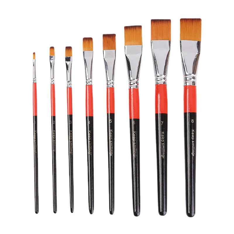 Children's Watercolor Painting Special Brush Wooden Separate Packaging Nylon Wool Digital Oil Brush Painting suit