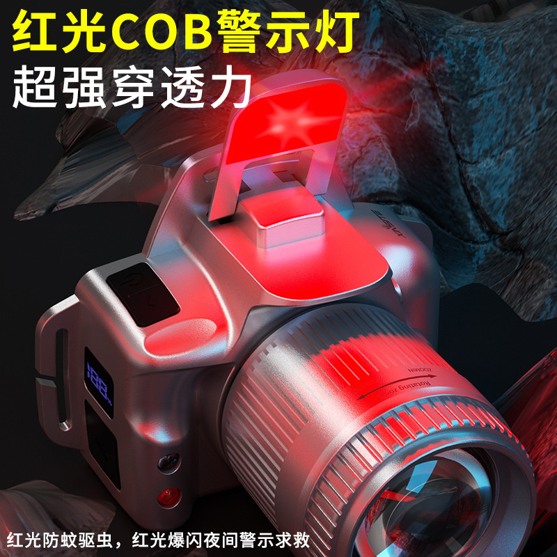 Уличный мощный светодиодный налобный фонарь, сенсорный, перезаряжаемый, с длительным сроком службы, для ночной рыбалки