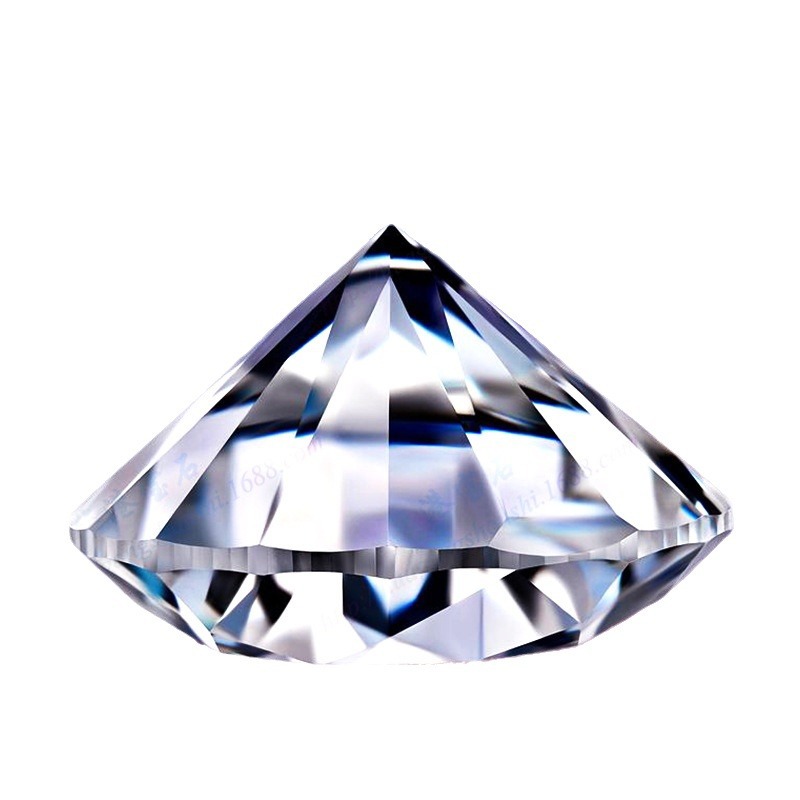 Huagang gem 5A round white zircon bare stone ring surface synthetic cubic zirconia CZ drill micro wax set system