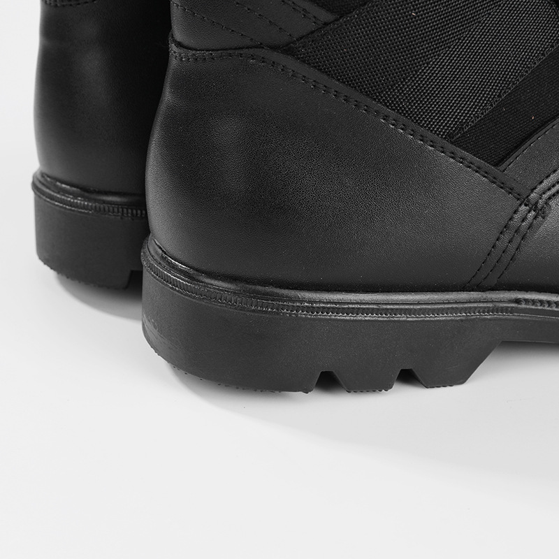 New Combat Boots Men's Security High-top Breathable Combat Spring and Summer Black Ultra-light Security Canvas Training Shoes Combat Training Boots