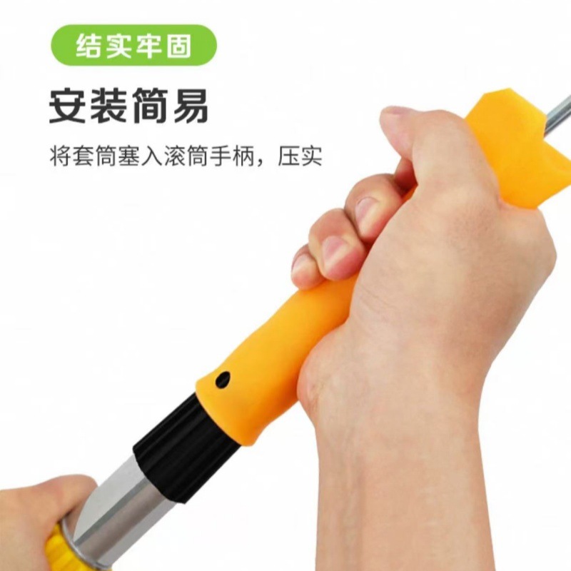 Roller Brush with Telescopic Rod for Painting, Aluminum Alloy Stainless Steel Long Rod, Thickened Wall Painting Tool for Home Use