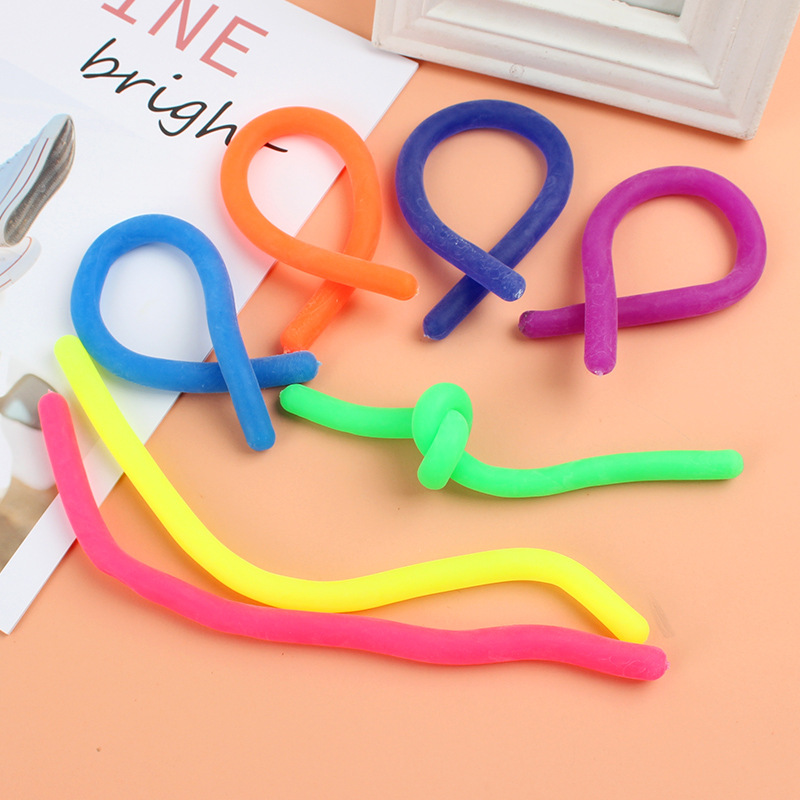 New Strange Stretch Decompression Tensile Noodle Rope Whole People Vent Toy Lala Le Soft Rubber Rope TPR Stretch Rope Batch