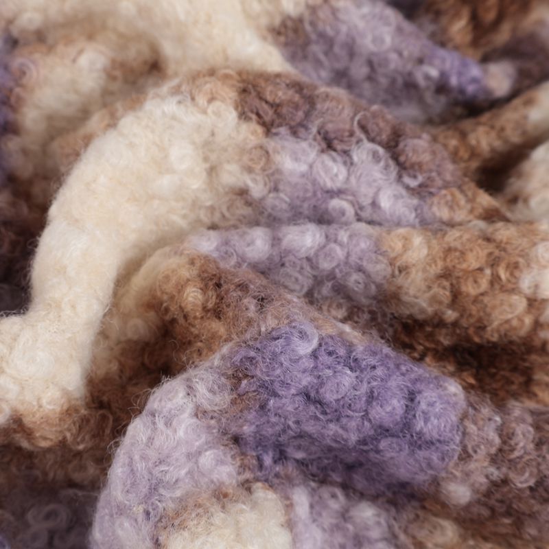Manufacturer's In-Stock Polyester Lamb's Wool Printed Plaid Woolen Plaid Autumn and Winter Shawl Clothing Fabric Wholesale