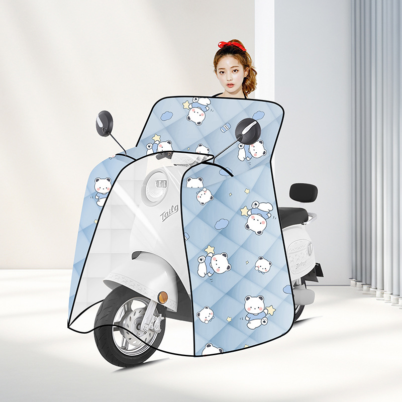 Electric Scooter Windproof Cover, Fully Enclosed, Suitable for All Seasons, Waterproof, Windproof, Sunshade, and Rainproof for Electric and Motorbikes