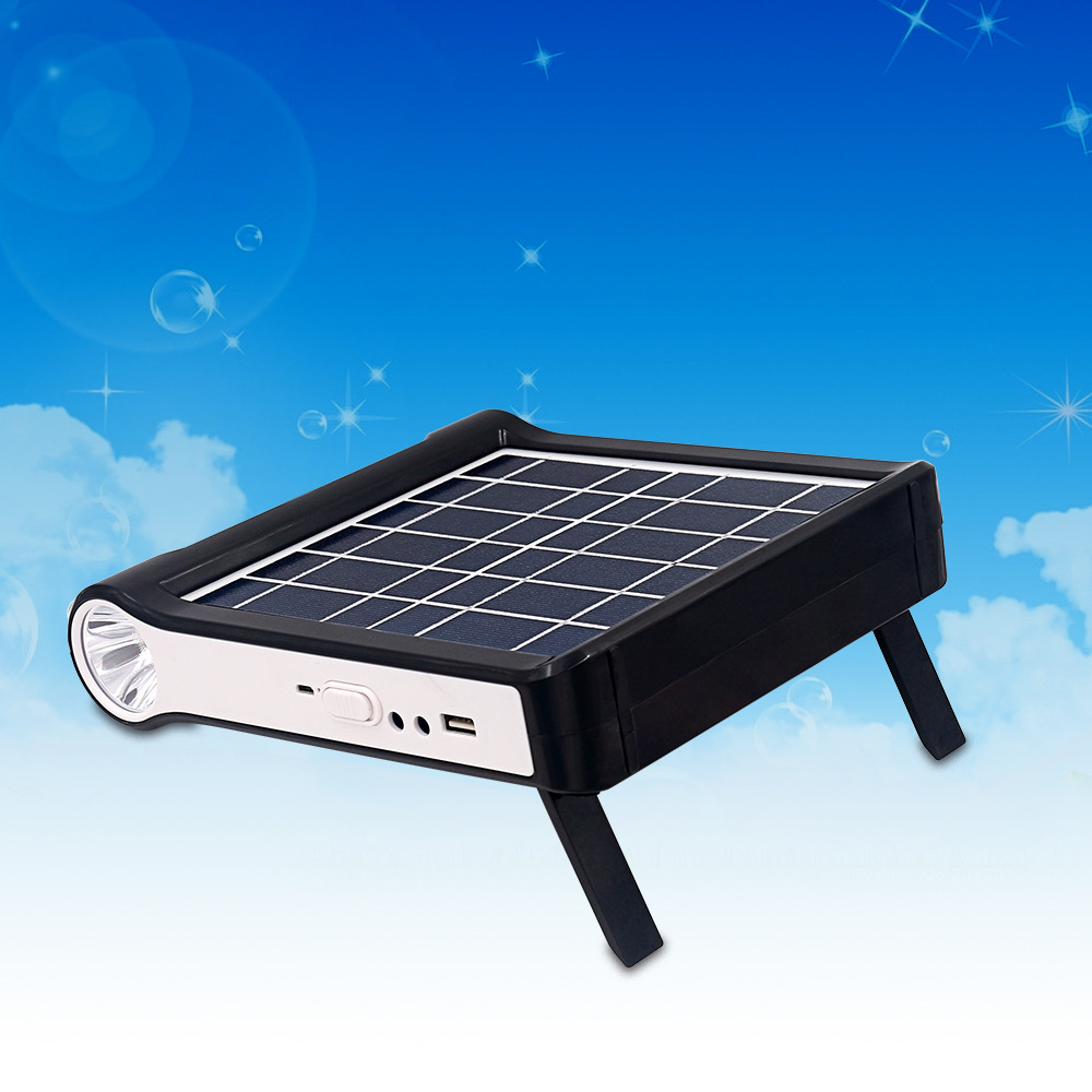 Outdoor portable rechargeable solar lighting system replaceable lithium battery charged downlight flying saucer light 038