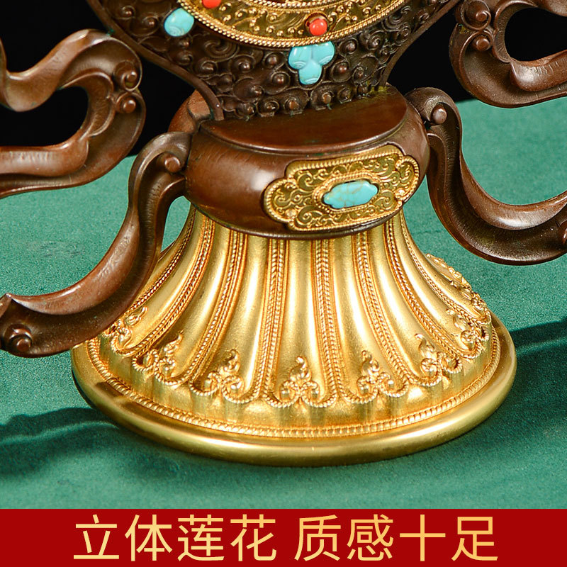 Huibao Golden Wheel Xizang Buddha-offering Supplies Huibao Home Buddha Hall Buddha-offering Copper Golden Wheel Bao Big Wheel Golden Wheel