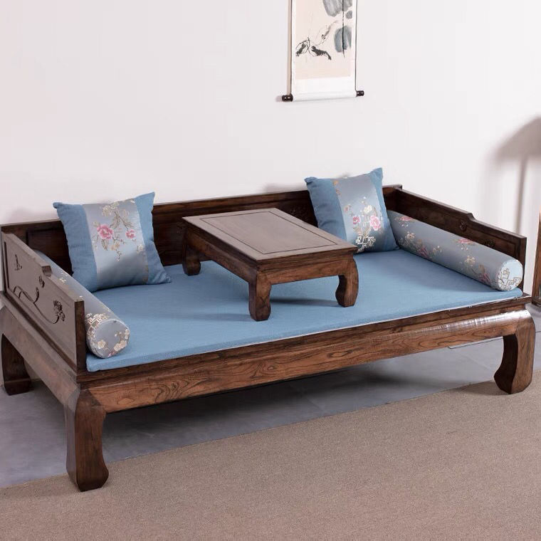 New Old Elm arhat bed living room push-pull dual-use sofa beauty bed solid wood small apartment combination bed