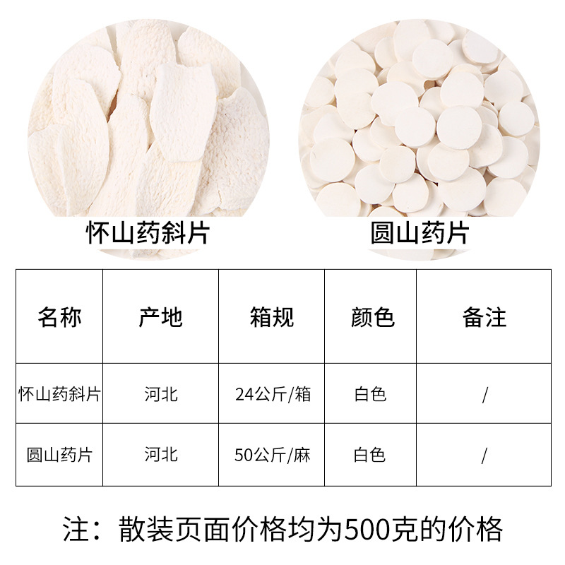 Haitai Raw Materials Bulk Yam Tablets Huaiyam Dried Henan Huaiyam Iron Bar Yam Wholesale 500g Medicinal and Food Homologous