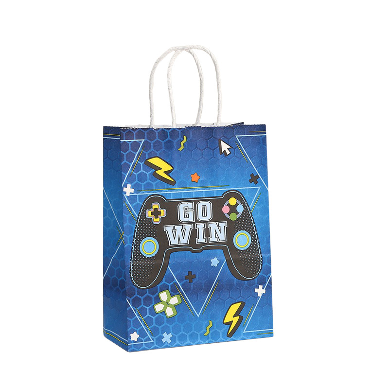 Cross-border gift packaging bag game toy tote bag creative surprise paper bag gift bag kraft paper tote bag batch