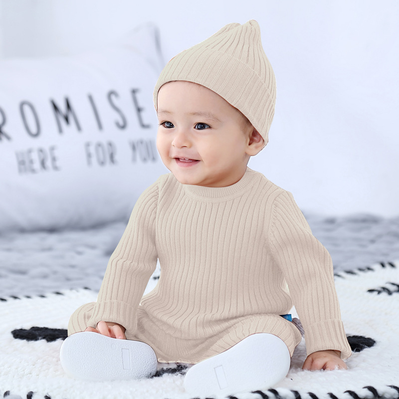 Baby Sweater Set Autumn and Winter New Baby Bottoming Infant Sweater Bottoming Sweater Sweater