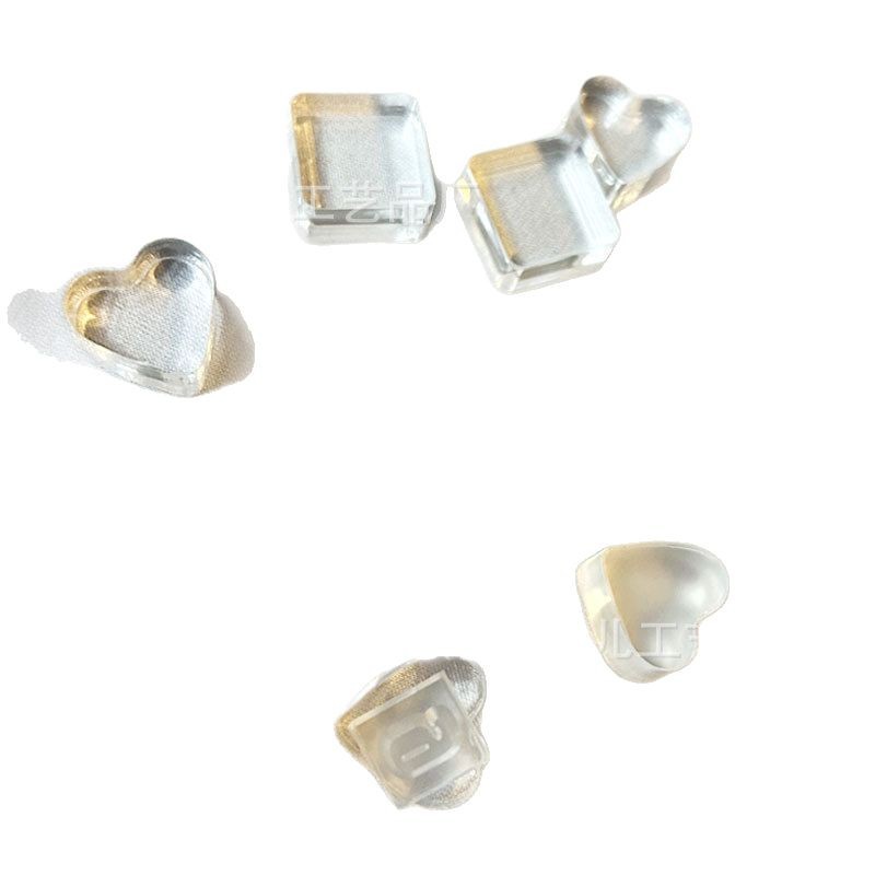 Mini Seal Handle Transparent Acrylic Small Plate Brick Hand Account Digital Alphabet Small Icon Crystal Ice Handle