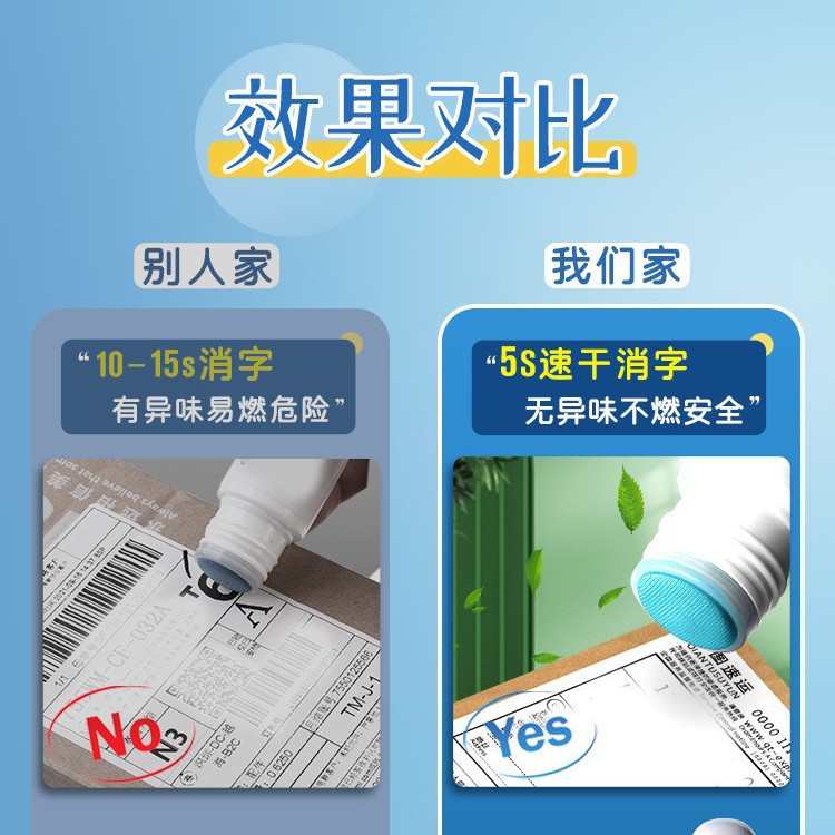Thermal paper correction liquid quick-drying security seal Express single information eliminator code coating pen large capacity privacy protection