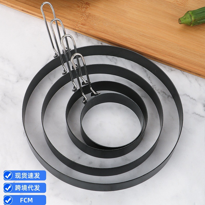 Креативная форма для яиц из нержавеющей стали, круглая форма для омлета с силиконовой ручкой