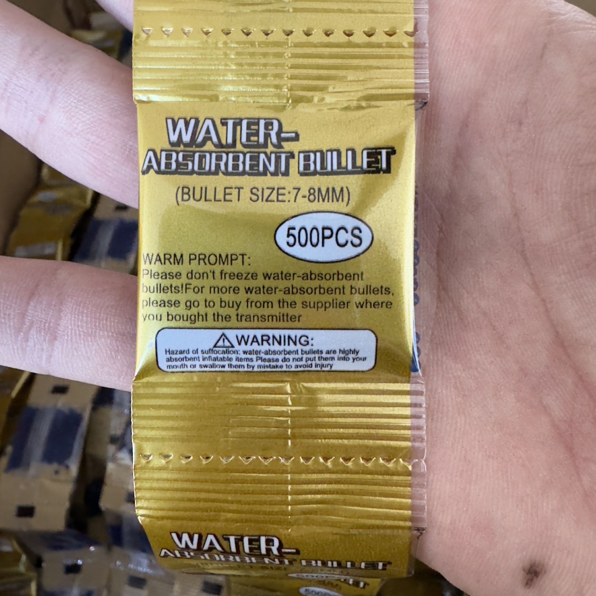 Spongebob bubble big bead water absorption bomb 500 small package Special Bomb 6-7-8mm crystal bomb cross-border water marbles