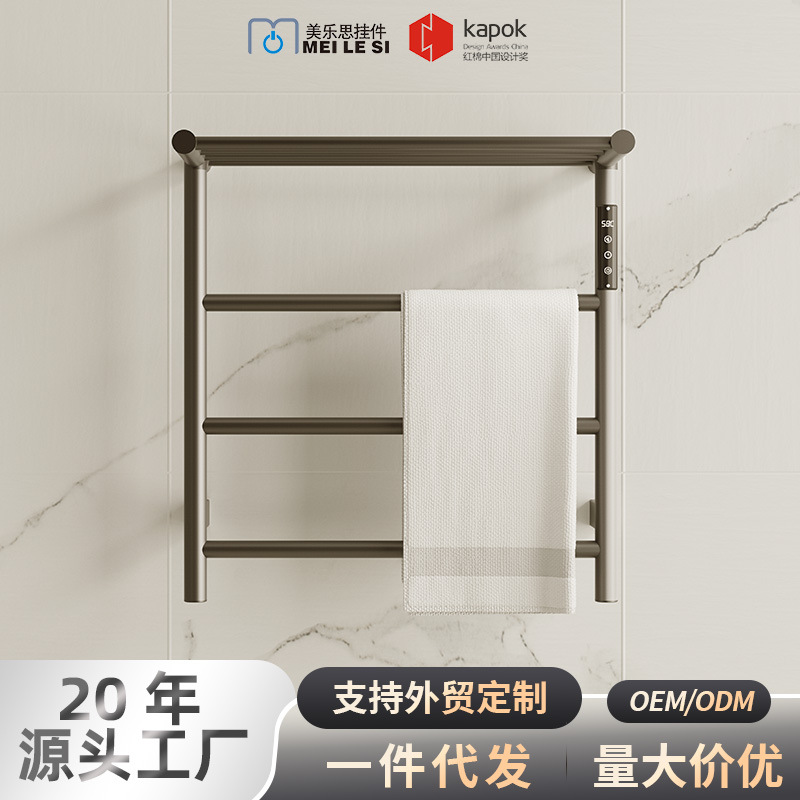 Интеллектуальный электрический полотенцесушитель для ванной, обогреватель, сушка, из нержавеющей стали 304, углеродный обогрев