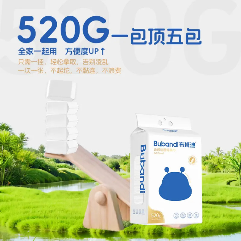 Bubandi Cleansing Cloud-Like Soft Towel Hanging Face Towel Disposable Wall-Mounted Face Towel