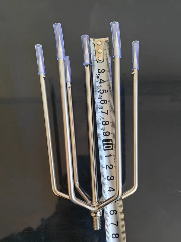 Factory Wholesale Stainless Steel Barbed Harpoon Round Seven-Tooth Lantern Harpoon Fishing Tools Fishing Gear Accessories Wholesale