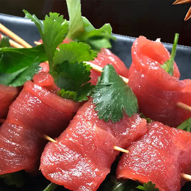 Chuan Chuan Ingredients Nanmu Fude Original Beef Cabbage Slices 1kg Bag Quick Frozen Modified Semi-Finished Ingredients Wholesale