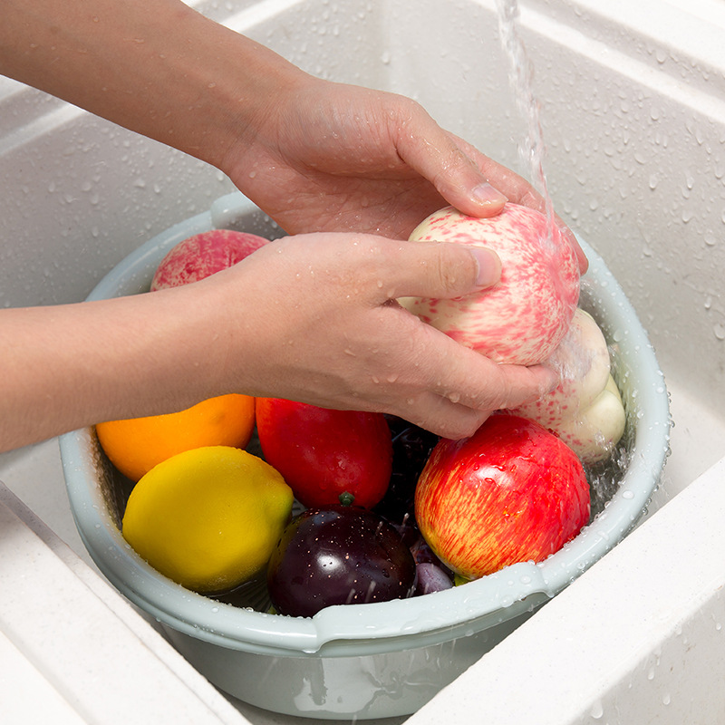 Kitchen Sink Extra Large Thickeneded Double-Layer Kitchen Plastic Sink Drain Basket for Washing Fruits Multifunctional Water Filter