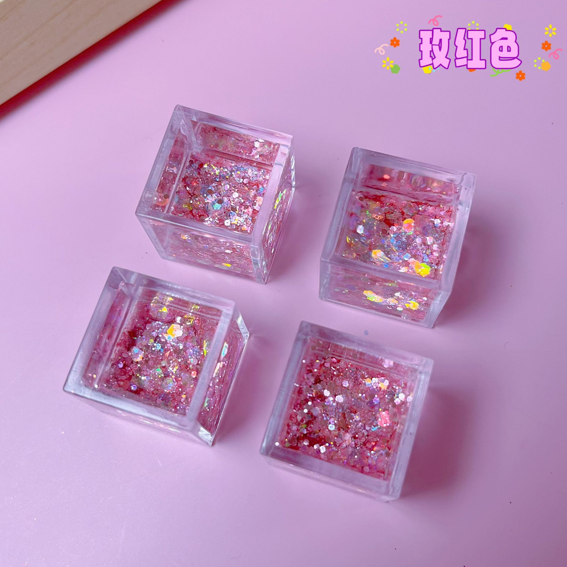 Creative quicksand Goka small ice cube transparent oil Goka brick DIY quicksand mahjong children's handmade toy in stock