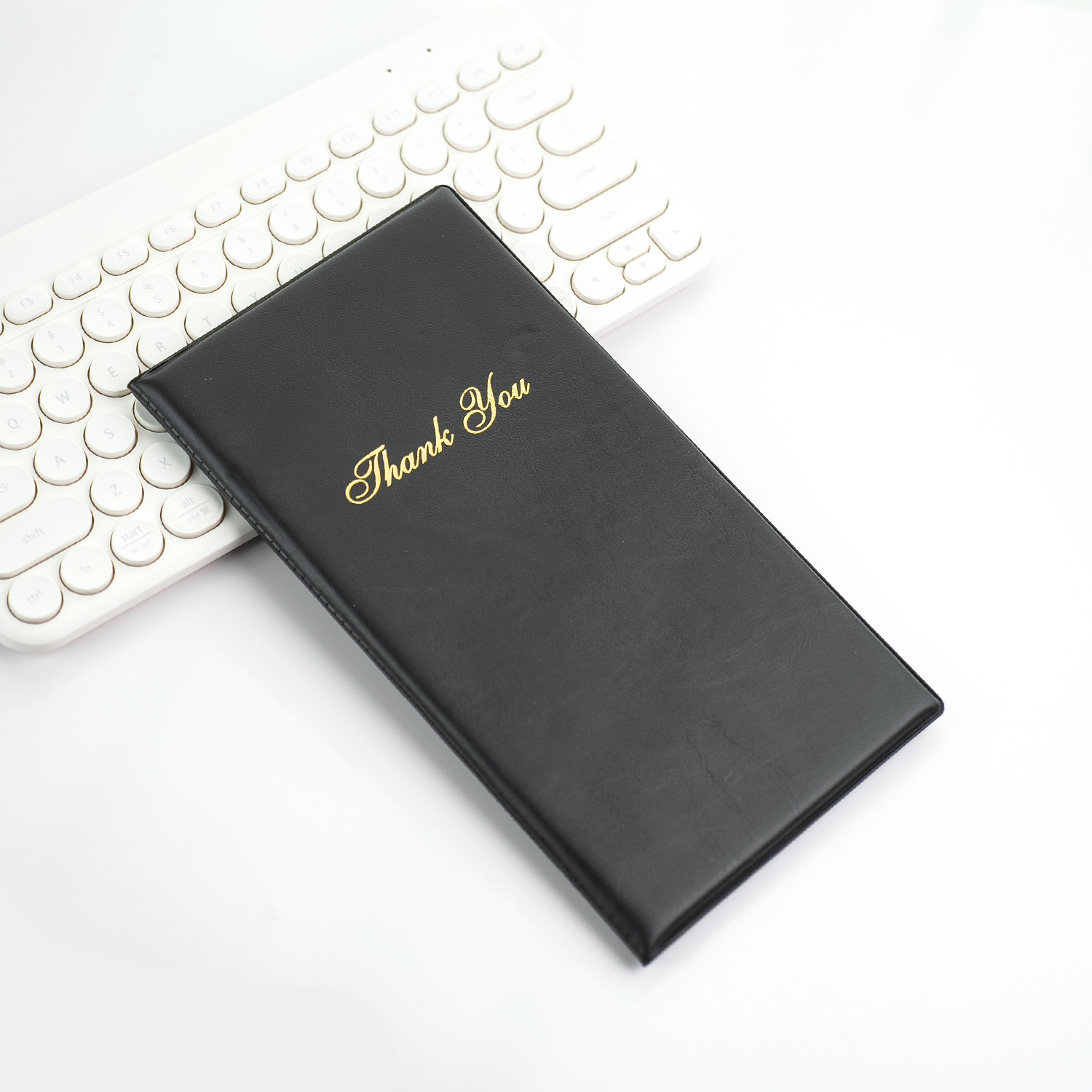 Spot Amazon Hot Stamping Menu Book Hotel Restaurant Menu Holder Black Sheepskin Pattern Hotel Service Guide