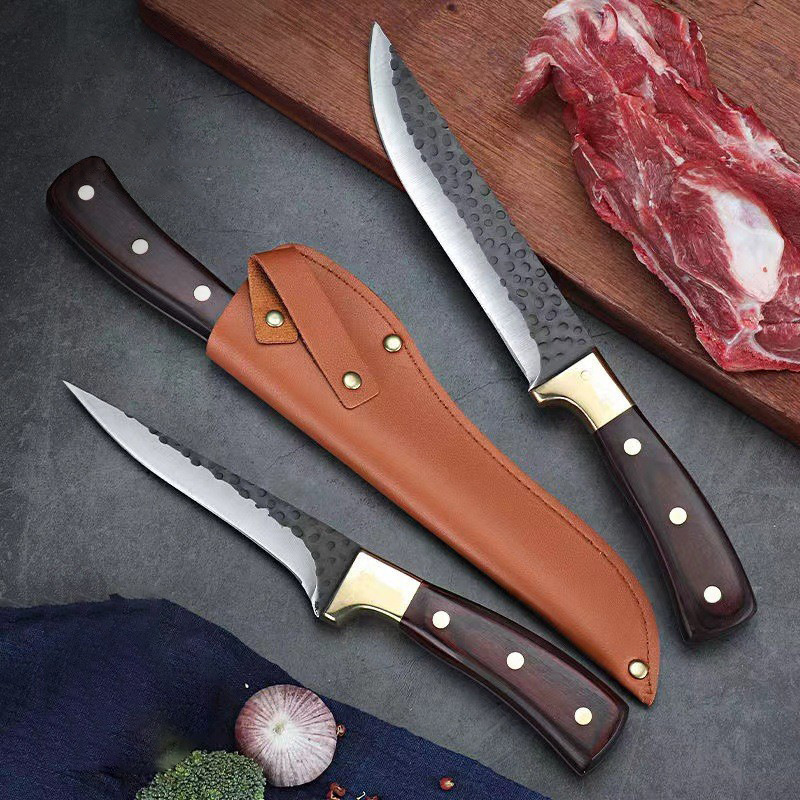 Holiso Hand-forged Boning Knife, Pig-killing Meat Knife, Kitchen Sheep-killing Split Sharp Knife, Pork-selling Meat Knife