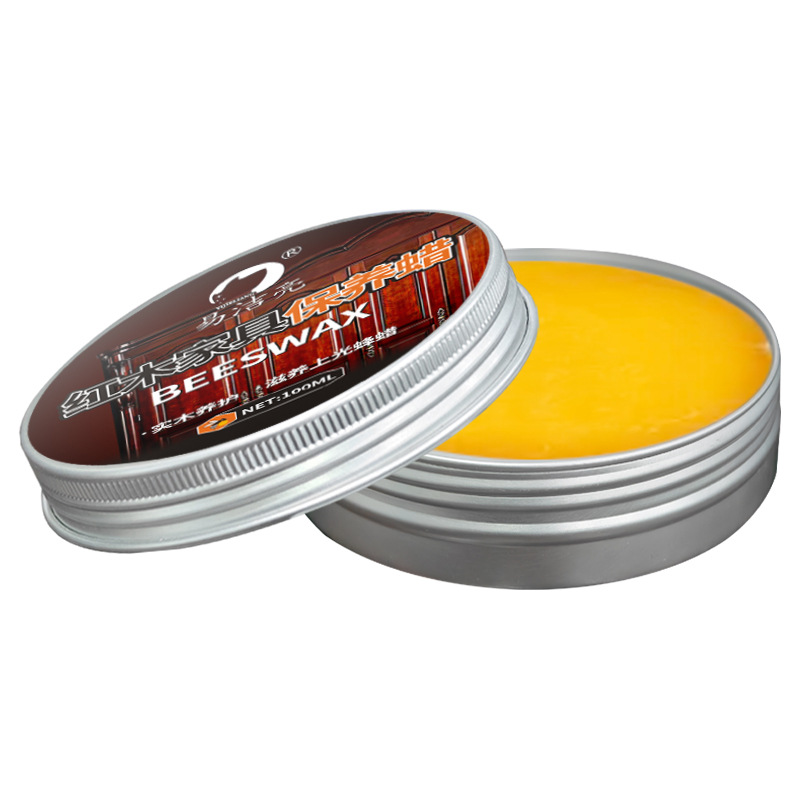 Easy Clean Bright Redwood Furniture Maintenance Wax Aluminum Box Wood Floor Wood Wax Oil Solid Wood Maintenance Wax Household Maintenance Beeswax