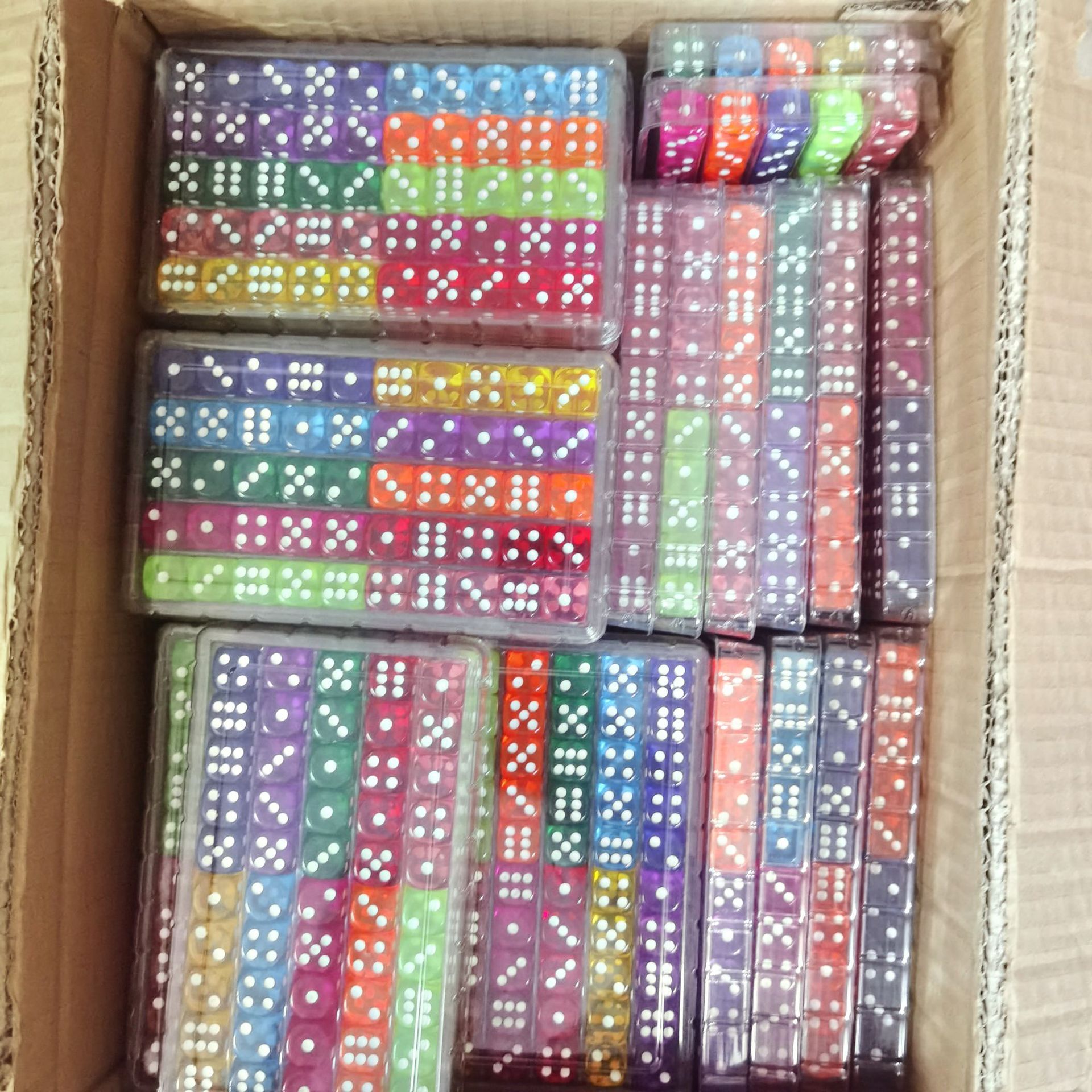 16mm Clear Color Crystal Acrylic Rounded Dice Boxed Dice Clear Large Color Multicolor Optional