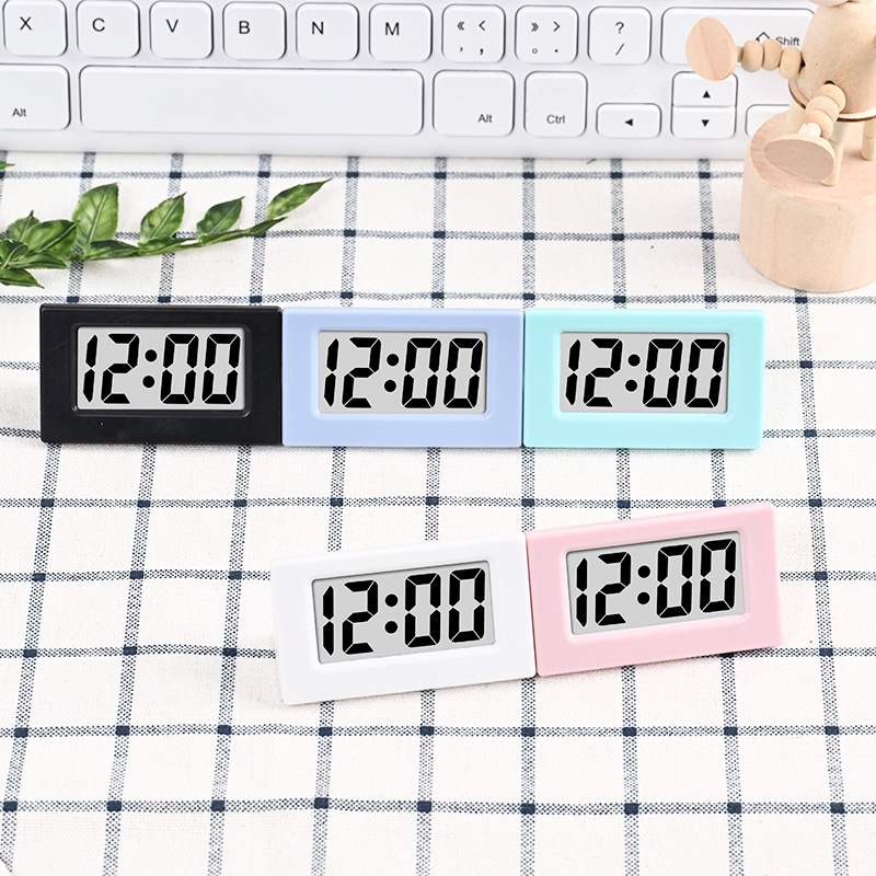 Mini car clock electronic clock bedside clock promotional gift clock small triangle desktop mini desk clock portable