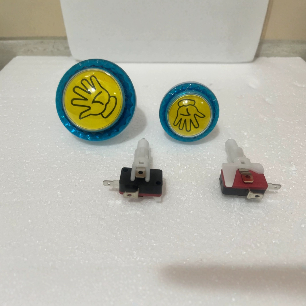 Arcade Button Switch with Light Game Console Control Button Game Console Button Self-Reset Switch Manufacturer Wholesale
