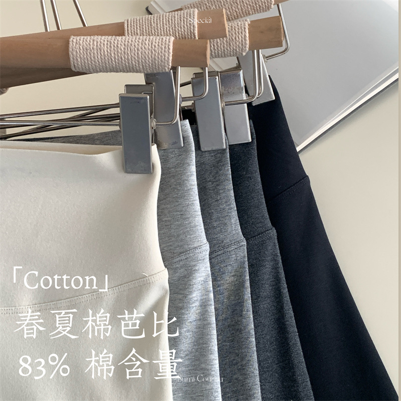 Spring and Summer Cotton Barbie Pants Slim Plain Leggings Women's New Ultra-thin High Waist Stretch Shark Pants Breathable