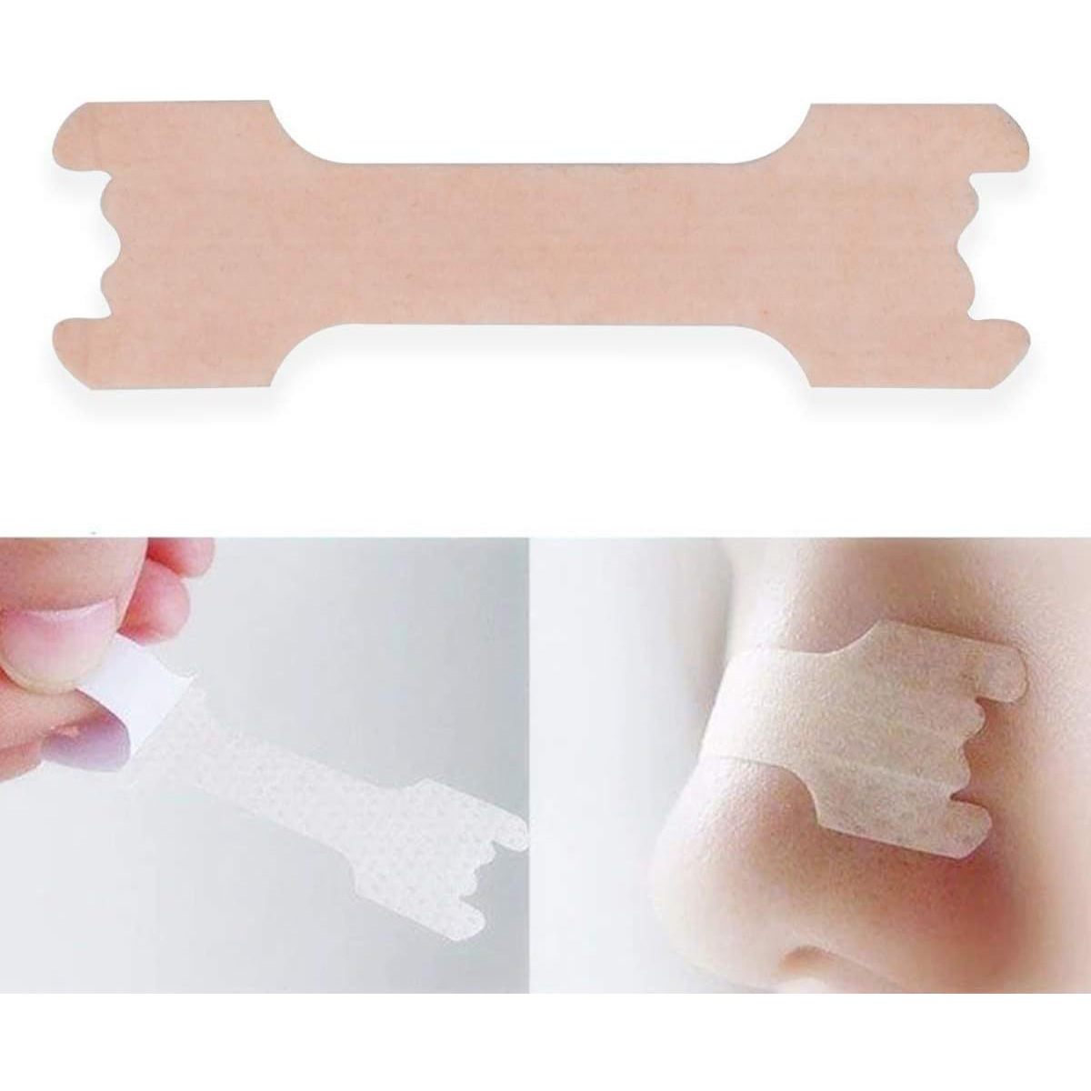 Source Wholesale Cross-Border 6619 Nasal Patch Expansion Nasal Cavity Relief Nasal Congestion English Breathable Large Skin Color Ventilation Nasal Patch